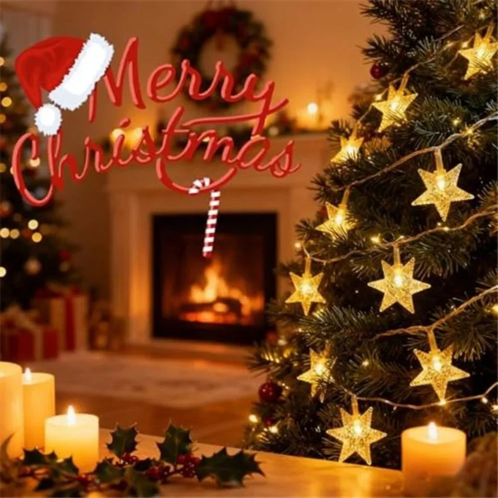 Star String Lights Battery Operated Fairy Lights LED 13ft Bedroom Party Decor